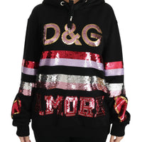 Dolce & Gabbana DG Sequined Hooded Pullover Sweater