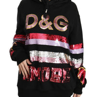 Dolce & Gabbana DG Sequined Hooded Pullover Sweater