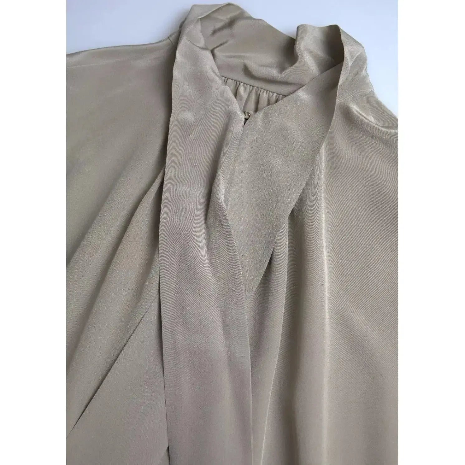 Dolce &amp; Gabbana Gray Mock Neck Long Sleeves Top Blouse