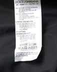 Dolce & Gabbana Black Cotton Hooded Logo Bomber Jacket