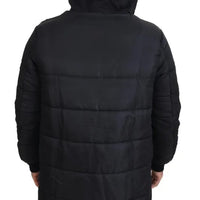 Dolce & Gabbana Black Nylon Hooded Parka Coat Winter Jacket