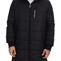 Dolce & Gabbana Black Nylon Hooded Parka Coat Winter Jacket