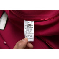 Dolce & Gabbana Dark Pink Double Breasted Trench Coat Jacket