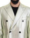 Dolce & Gabbana Gold Viscose Long Double Breasted Jacket