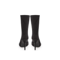 Balenciaga Elegant Black Spandex Statement Boots