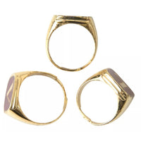 Dolce & Gabbana Gold Brass LOVE Enamel Set of 3 Ring