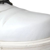 Dolce & Gabbana White Vulcano Trekking Ankle Boots Men Shoes