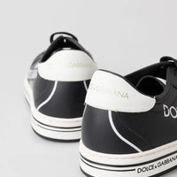 Dolce & Gabbana Black Leather Crown Milano Sneakers Casual Shoes