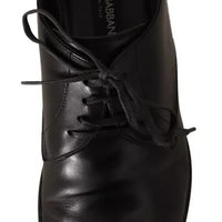 Dolce & Gabbana Black Leather Derby Dress Formal Shoes