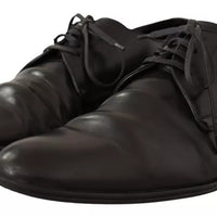 Dolce & Gabbana Black Leather Derby Dress Formal Shoes