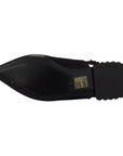 Dolce & Gabbana Black Flats Crystal Slingback Charmeuse Shoes