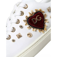 Dolce & Gabbana White Portofino Sacred Heart Sneakers Women Shoes