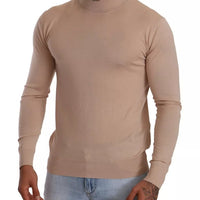 Dolce & Gabbana Beige Cashmere Turtleneck Pullover Sweater