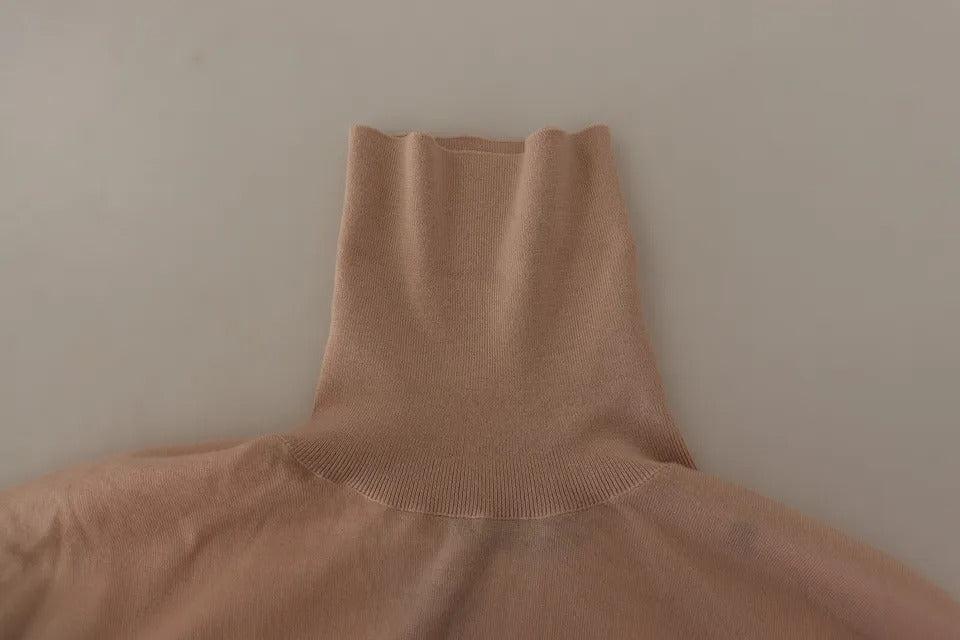 Dolce &amp; Gabbana Beige Cashmere Turtleneck Pullover Sweater