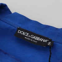 Dolce & Gabbana Blue DGWAY Cotton Crewneck Pullover Sweater