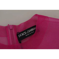 Dolce & Gabbana Fuchsia Polyester Crewneck Pullover Sweater