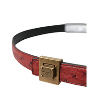 Dolce & Gabbana Brown Leather Square Metal Buckle Belt