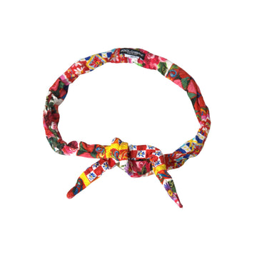 Dolce & Gabbana Multicolor Carretto Print Waist Belt