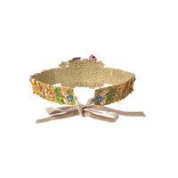 Dolce & Gabbana Multicolor Embellished Floral Crystal Wide Waist Belt