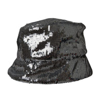 Dolce & Gabbana Silver Sequined Nylon Bucket Hat Men