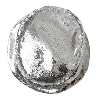 Dolce & Gabbana Silver Sequined Nylon Bucket Hat Men