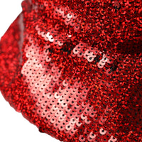 Dolce & Gabbana Red Sequined Nylon Bucket Hat Men