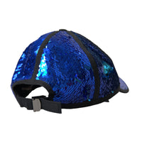 Dolce & Gabbana Royal Blue Sequin Baseball Hat Men