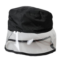 Dolce & Gabbana Black Polyester Plastic Bucket Hat Men