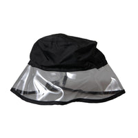 Dolce & Gabbana Black Polyester Plastic Bucket Hat Men