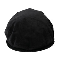 Dolce & Gabbana Black Corduroy Crown Newsboy Hat Men