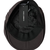 Dolce & Gabbana Brown Nylon Cloth Newsboy Hat Men