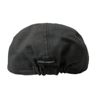 Dolce & Gabbana Dark Gray Nylon Cloth Newsboy Hat Men