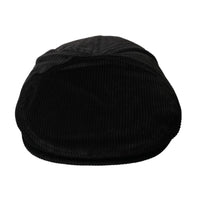 Dolce & Gabbana Black Corduroy Crown Newsboy Hat Men