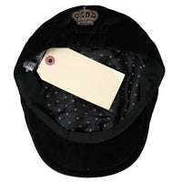 Dolce & Gabbana Black Crown Cotton Newsboy Hat Men