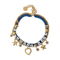 Dolce & Gabbana Gold Tone Brass Chain Iam The Star Bracelet