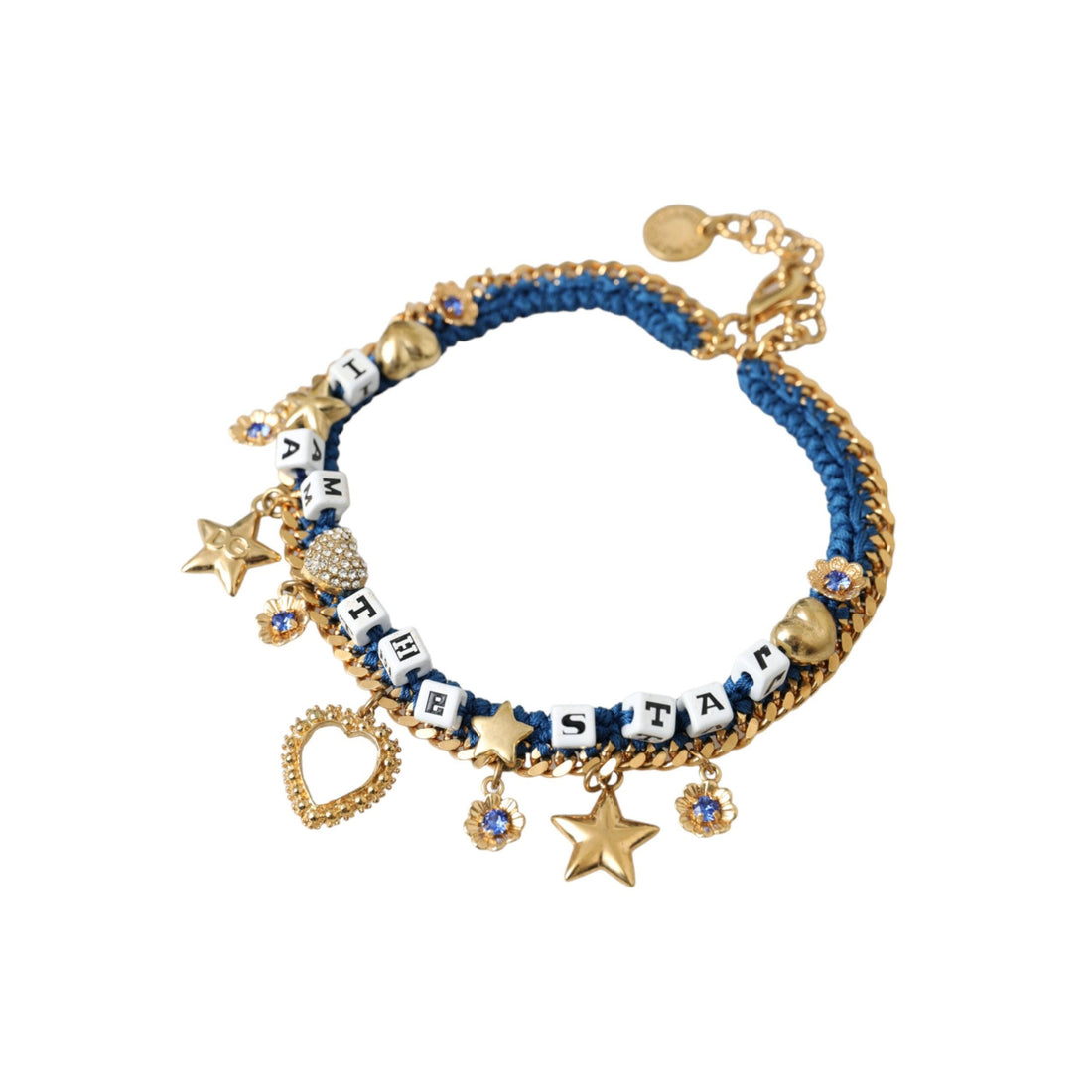 Dolce & Gabbana Gold Tone Brass Chain Iam The Star Bracelet