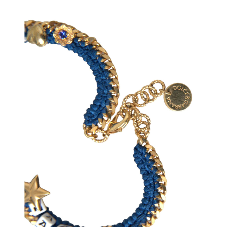 Dolce & Gabbana Gold Tone Brass Chain Iam The Star Bracelet