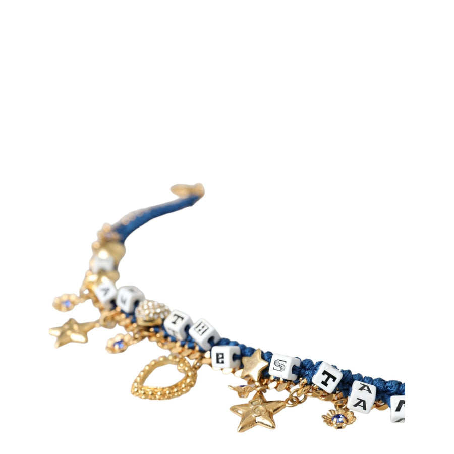 Dolce & Gabbana Gold Tone Brass Chain Iam The Star Bracelet