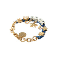 Dolce & Gabbana Gold Tone Brass Chain Star Fashion Bracelet