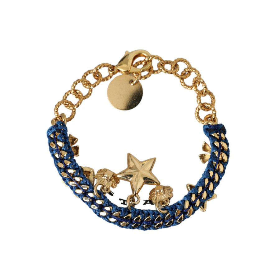 Dolce & Gabbana Gold Tone Brass Chain Star Fashion Bracelet