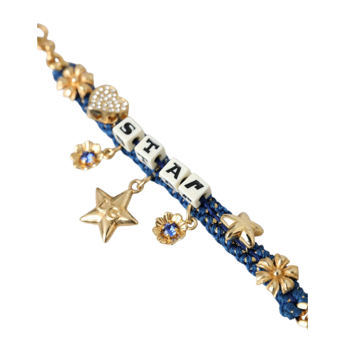 Dolce & Gabbana Gold Tone Brass Chain Star Fashion Bracelet