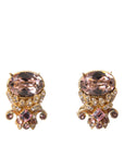 Dolce & Gabbana Gold Tone 925 Sterling Silver Crystal Cufflink
