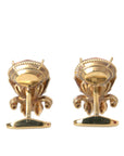 Dolce & Gabbana Gold Tone 925 Sterling Silver Crystal Cufflink