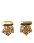 Dolce & Gabbana Gold Tone 925 Sterling Silver Crystal Cufflink