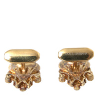 Dolce & Gabbana Gold Tone 925 Sterling Silver Crystal Cufflink