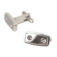 Dolce & Gabbana Silver Plated Metal Brass Pin Men Cufflinks