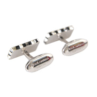 Dolce & Gabbana Silver Plated Metal Brass Pin Men Cufflinks