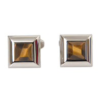 Dolce & Gabbana Silver Plated Brass Pin Crystal Cufflinks