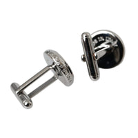 Dolce & Gabbana Silver Plated Brass Round Pin Men Cufflinks