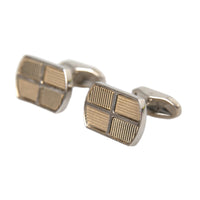 Dolce & Gabbana Silver Gold Plated Metal Brass Pin Cufflinks